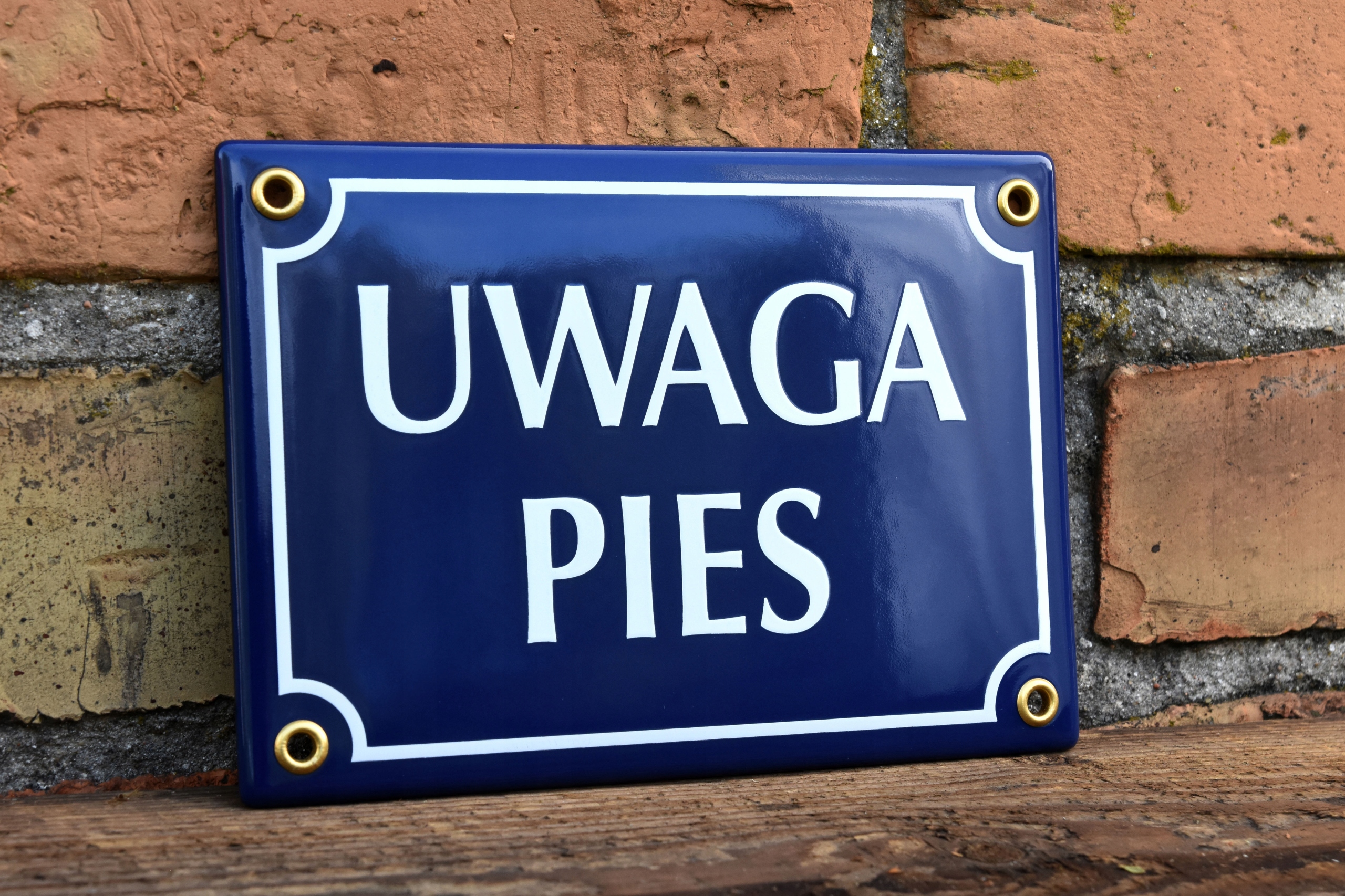 tablica UWAGA PIES tabliczka emaliowana 12x17 cm Kod producenta 33