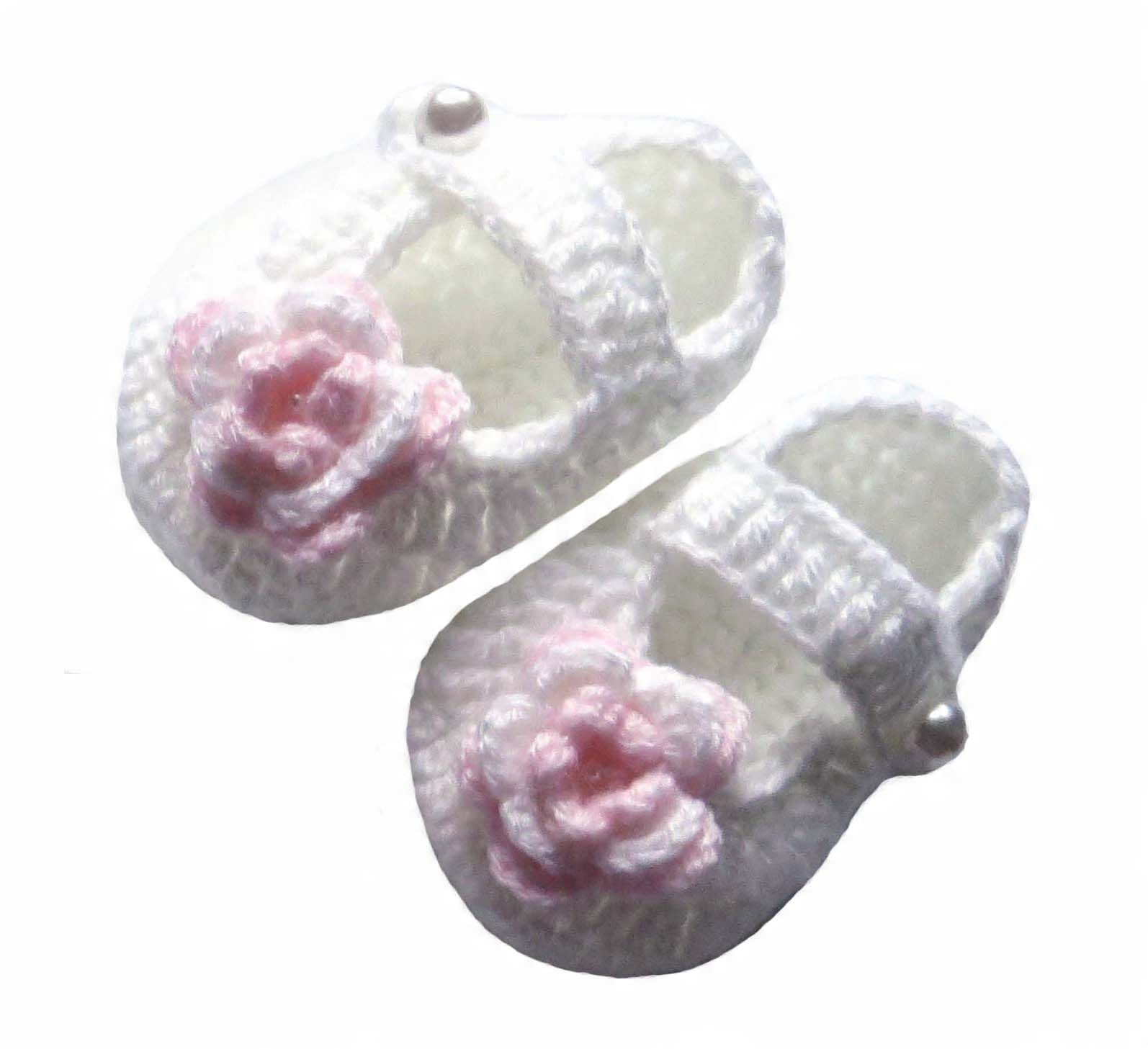 

Buciki Szydełkowe prezent Chrzest baby shower 8cm