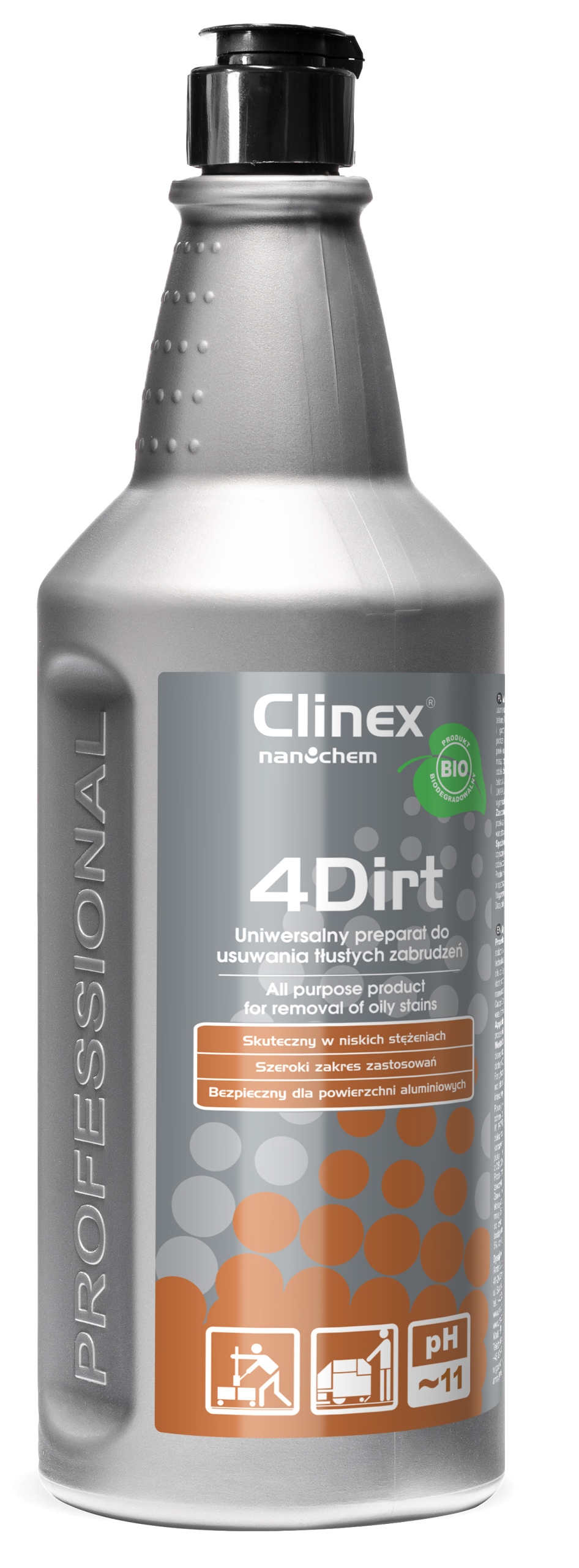 

Clinex 4DIRT Do Usuwania Tłustych Zabrudzeń - 1L