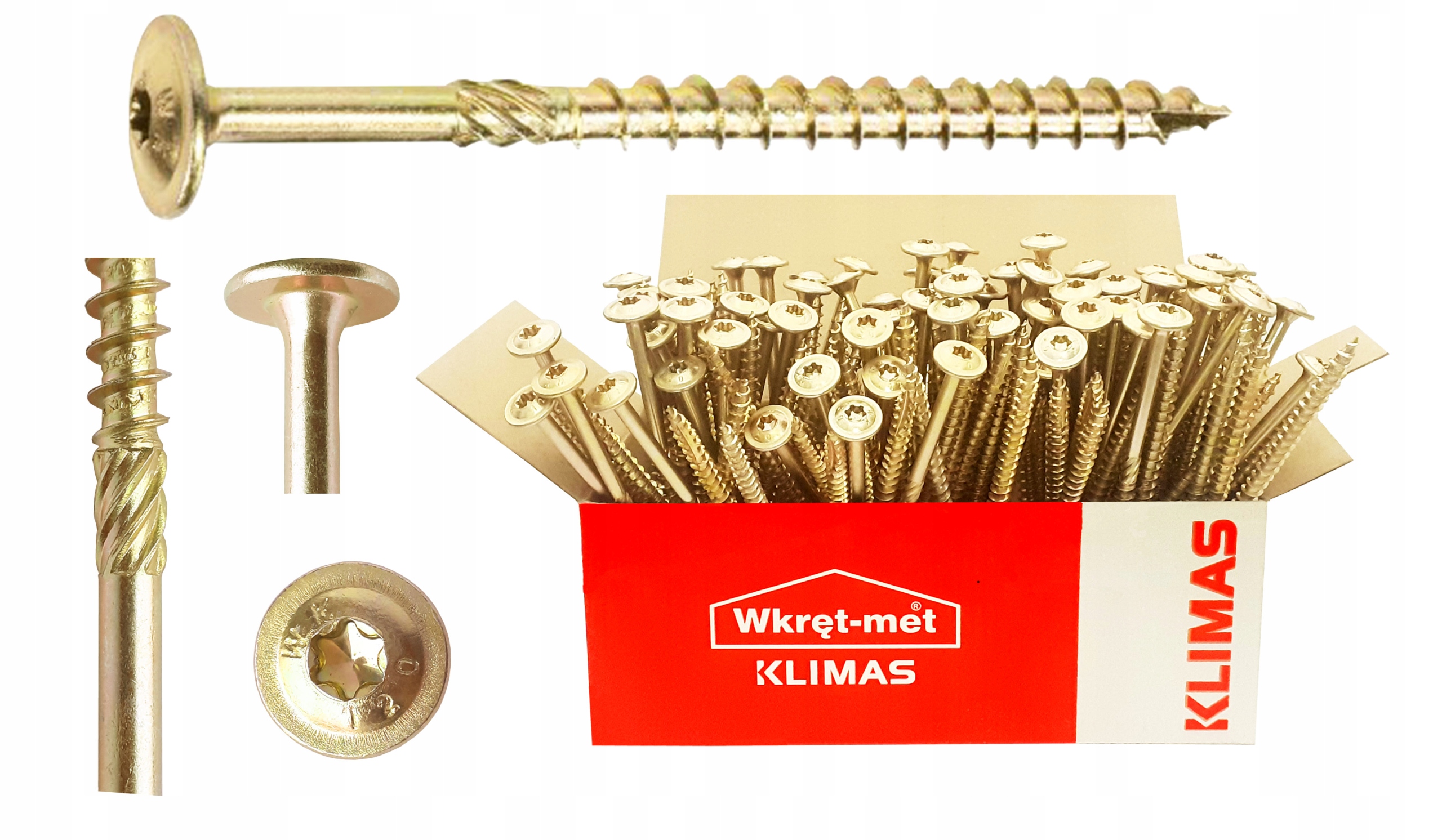 

Wkręty ciesielskie 6 x140 Torx Łeb talerzowy 50szt