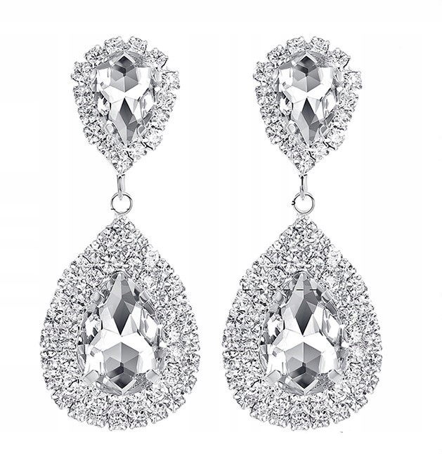 KOMPLET KOLCZYKI+ BRANSOLETKA, SREBRNY Z CYRKONIAM Marka Inna marka