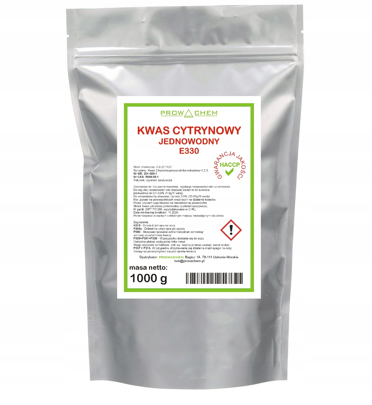 

Kwas Kwasek Cytrynowy uniwersalny odkamieniacz 1kg