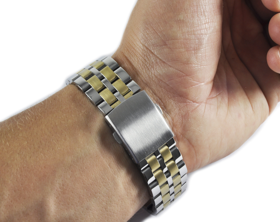 Bransoleta do zegarka BIKOLOR STAL 16mm PVD m7 Marka PACIFIC