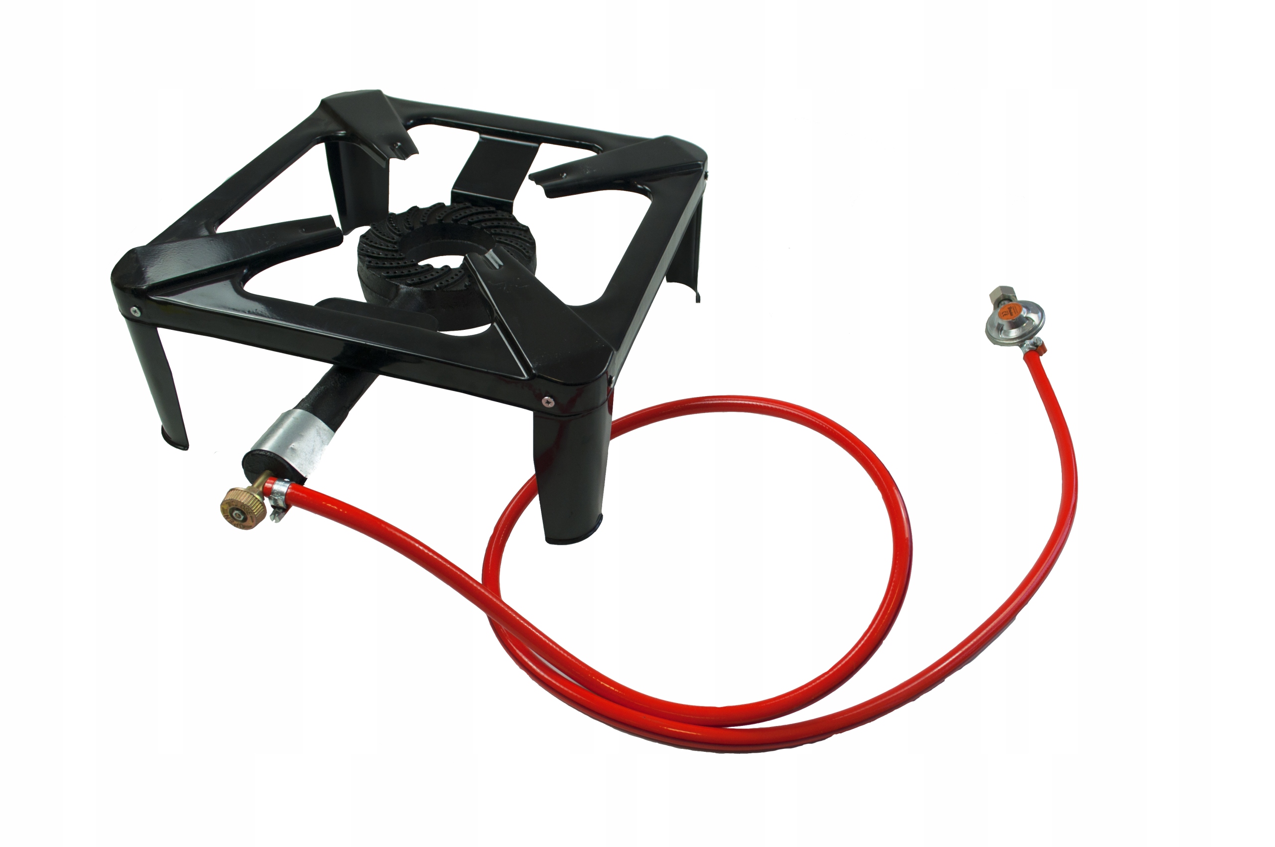 PALNIK GAZOWY TABORET ŻELIWNY KUCHENKA 40x40cm 8kW + ZESTAW WĄŻ REDUKTOR Liczba palników 1