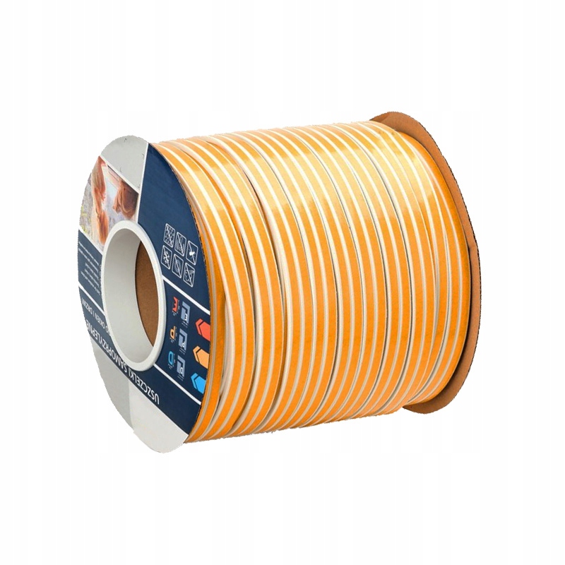 USZCZELKA GUMOWA TYP D BIAŁA 100M DO DRZWI OKIEN