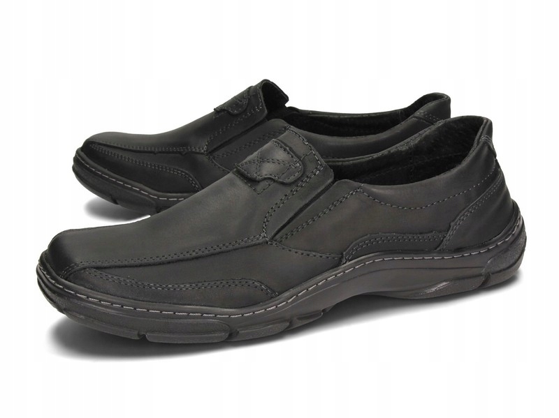 MOKASYNY PÓŁBUT POLSKIE SKÓRA SYRIUS 150 CZARNY 42 Marka inna