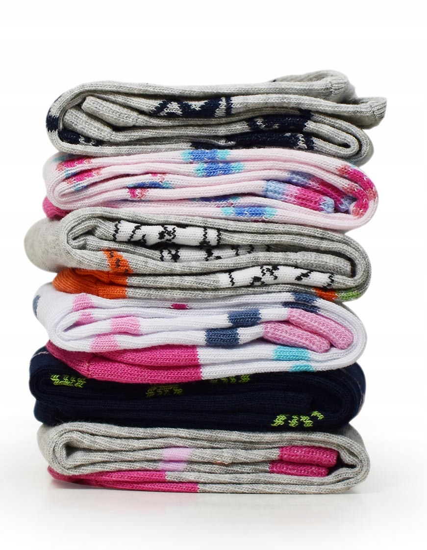 SKARPETY DZIEWCZĘCE BAWEŁNA WZORY 20-22cm/32-35 Marka Inna marka