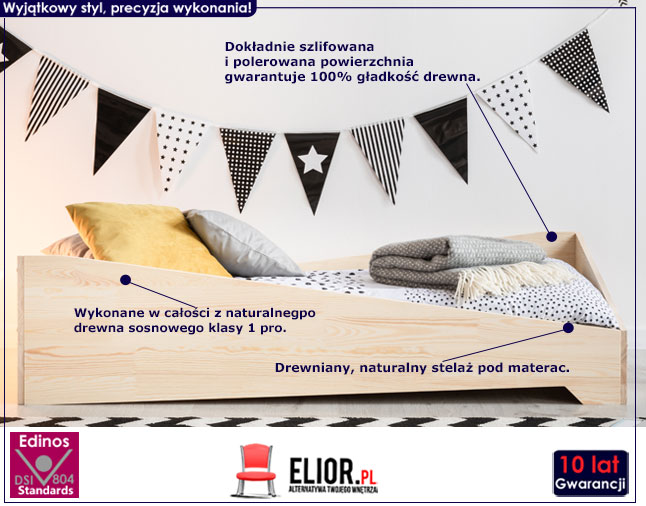 Produkt Drewniane łóżko dziecięce Ornelo 8X - 21 rozmiarów