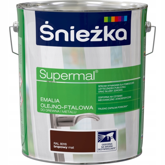 

Supermal Emalia Olejno-ftalowa Popielaty 10L