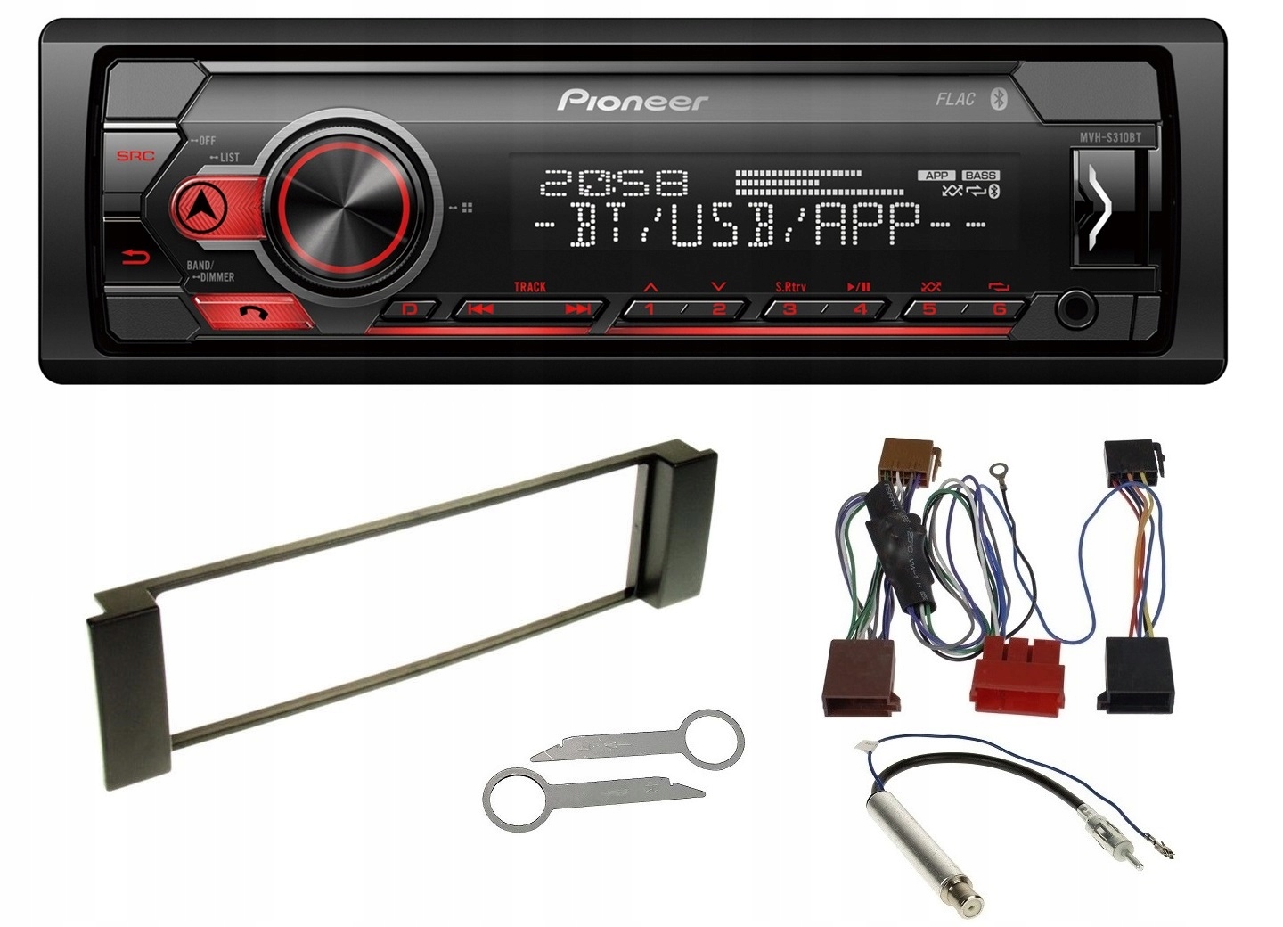 PIONEER MVH-S310BT радіо рамка AUDI A3 8L A6 C5