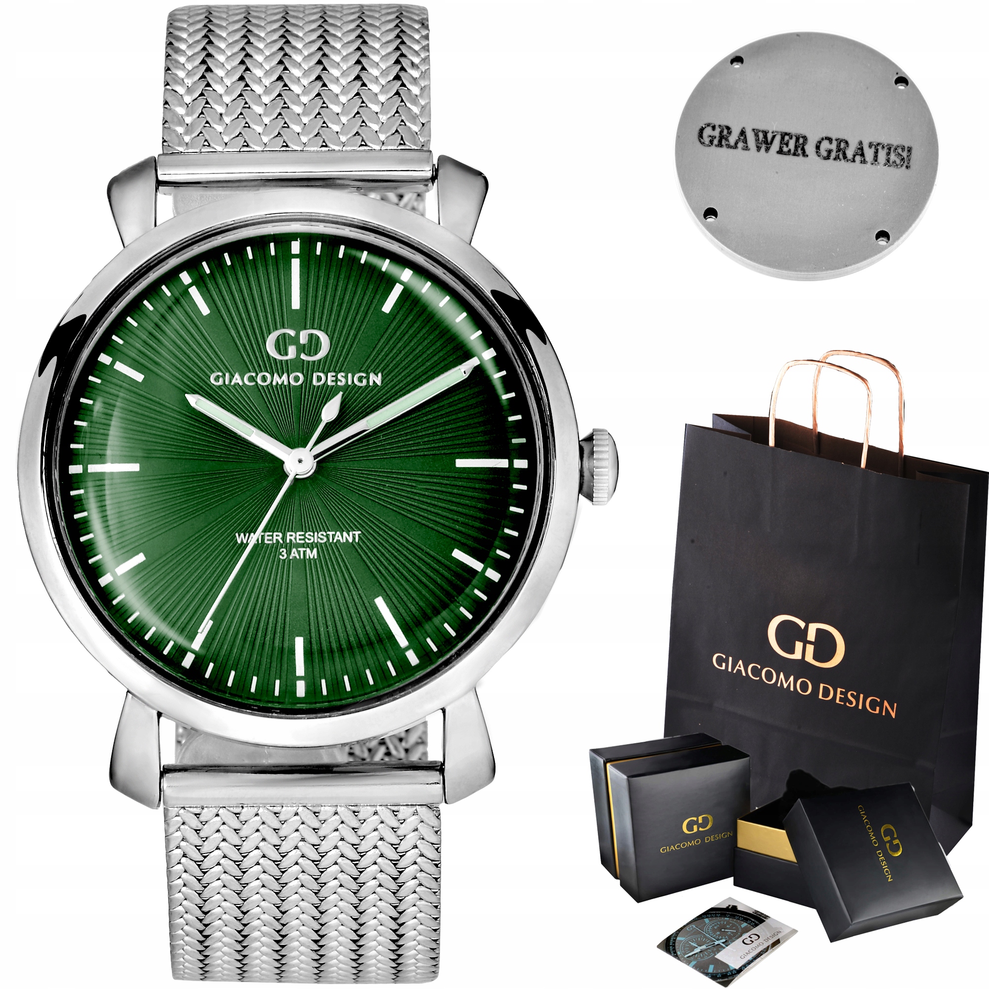 

Zegarek męski Giacomo Design GD09 4 Wzory!