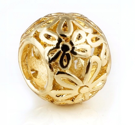 CHARMS ZAWIESZKA ZŁOTY KORALIK MODUŁOWY Materiał metal inny materiał