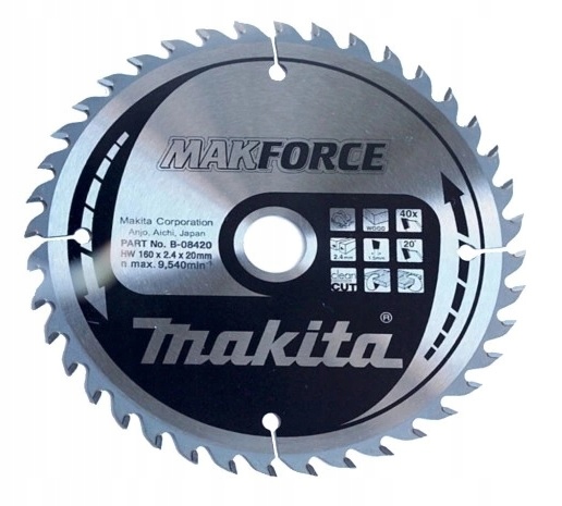 

Makita B-08420 Piła Tarczowa Do Drewna 160x20 40Z