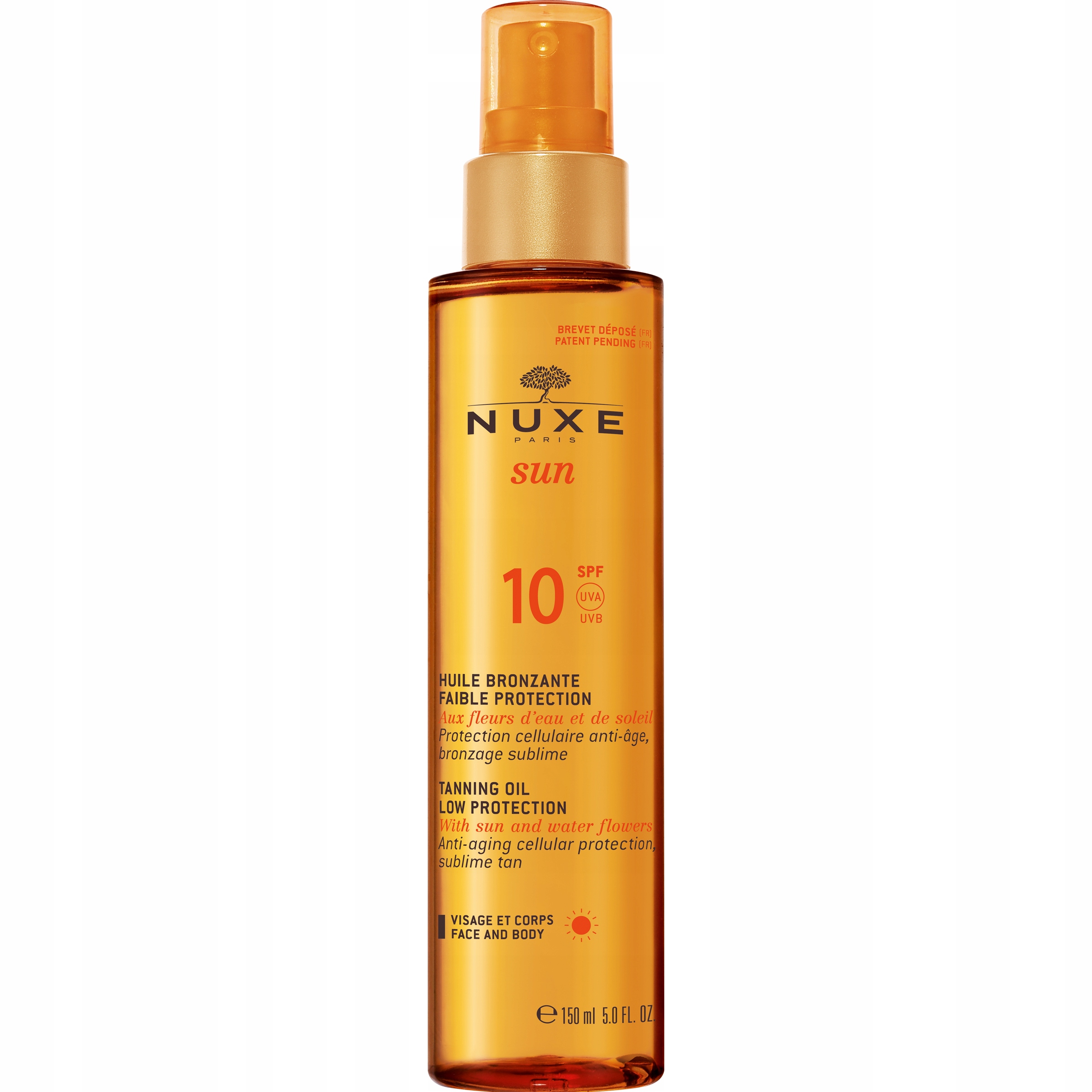 Nuxe Sun olejek do opalania do twarzy i ciała Spf 10 150ml