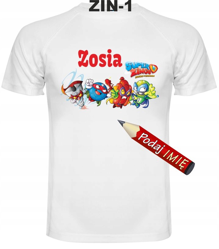

Koszulka Zings imię dziecka 122 cm T-shirt