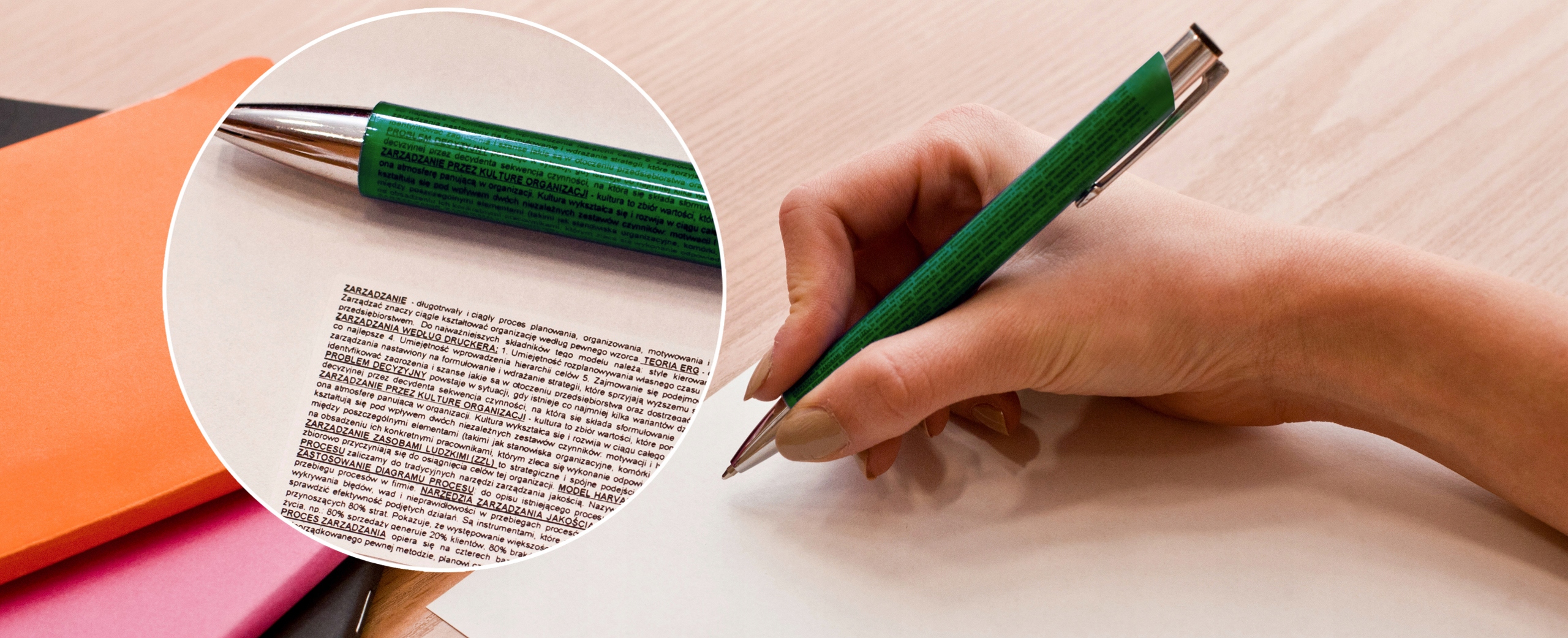 ZAKAZANY DŁUGOPIS do ściągania, z ukrytą ściągą Kod producenta Zakazany Długopis Zielony