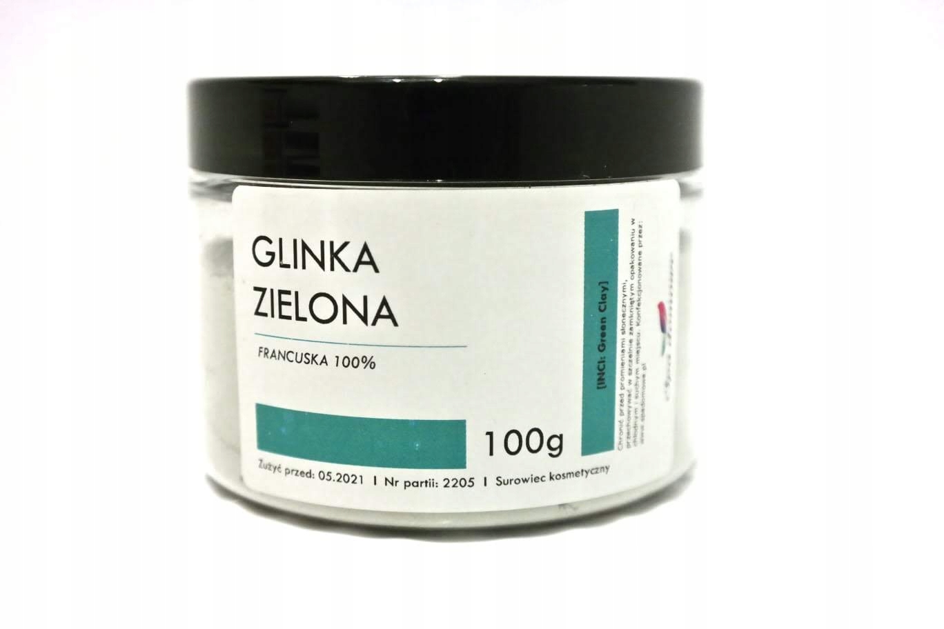 

Glinka Zielona 100g 100% na trądzik