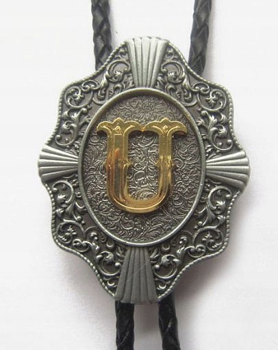 Kravata country western bolo s iniciálou U iniciál úlu ursus urszula