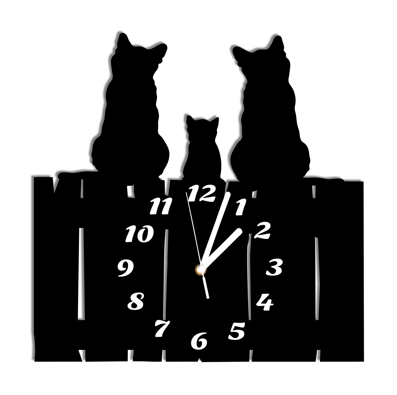 zegar ścienny kot kotek kotki cichy duży 38 cm