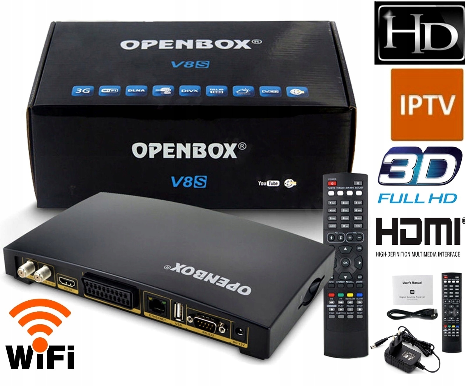OPENBOX Skybox V8S F3 F5S Digital HD CCcam SHARING Full HD tak