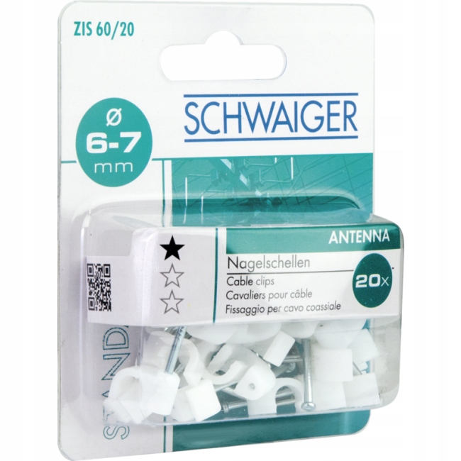 Zaciski Do Kabli 7mm 20szt Klamra Kabla ZIS60/20