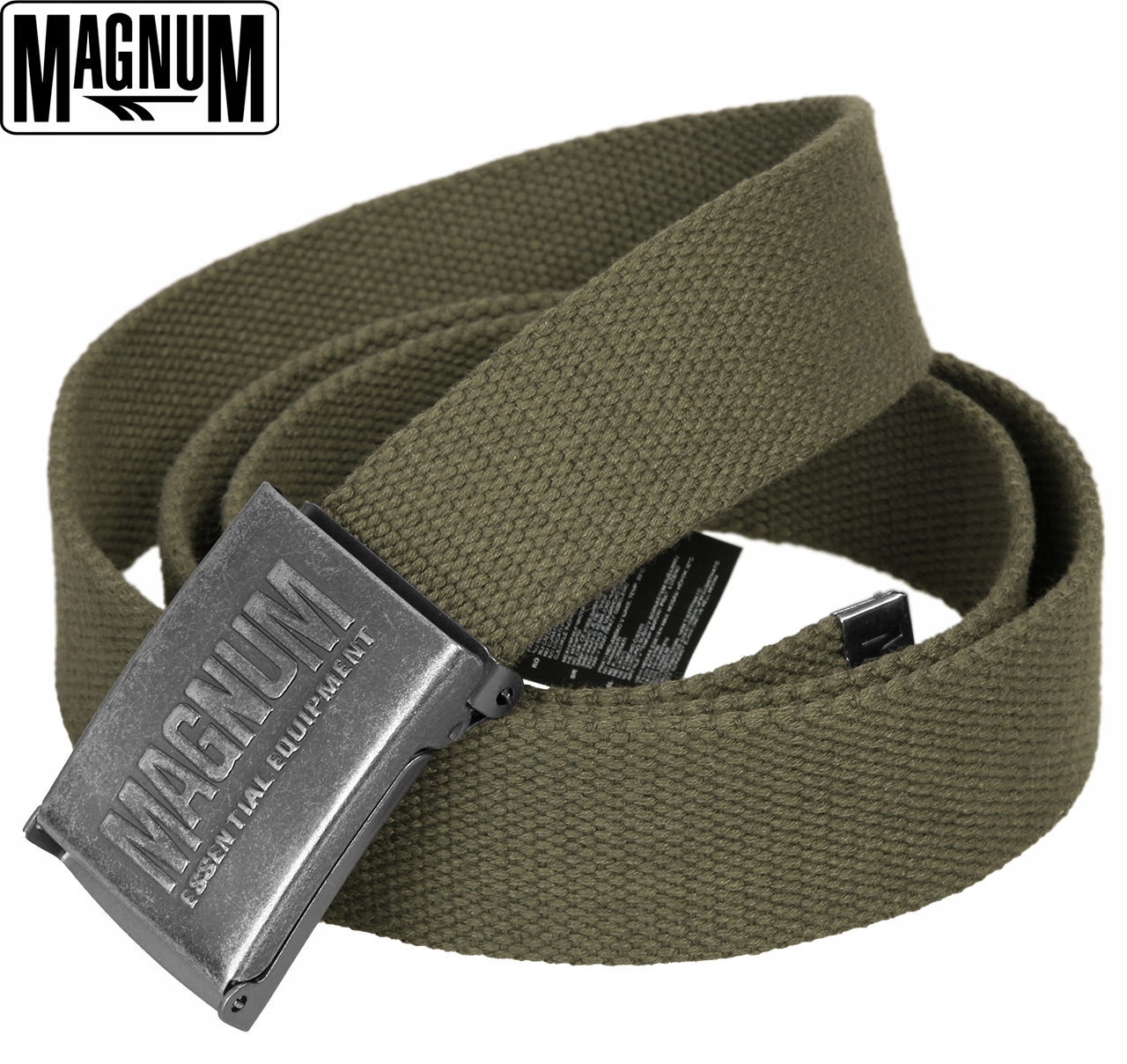MAGNUM PAS PASEK PARCIANY MĘSKI do 130CM Olive Model MAGNUM PAS PASEK PARCIANY