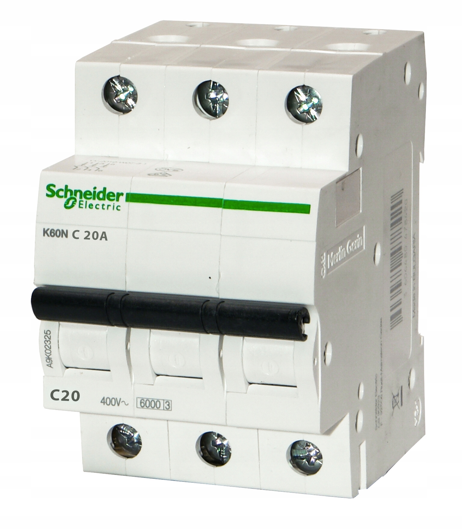 Nadproudový spínač Schneider 3P C20A pojistka