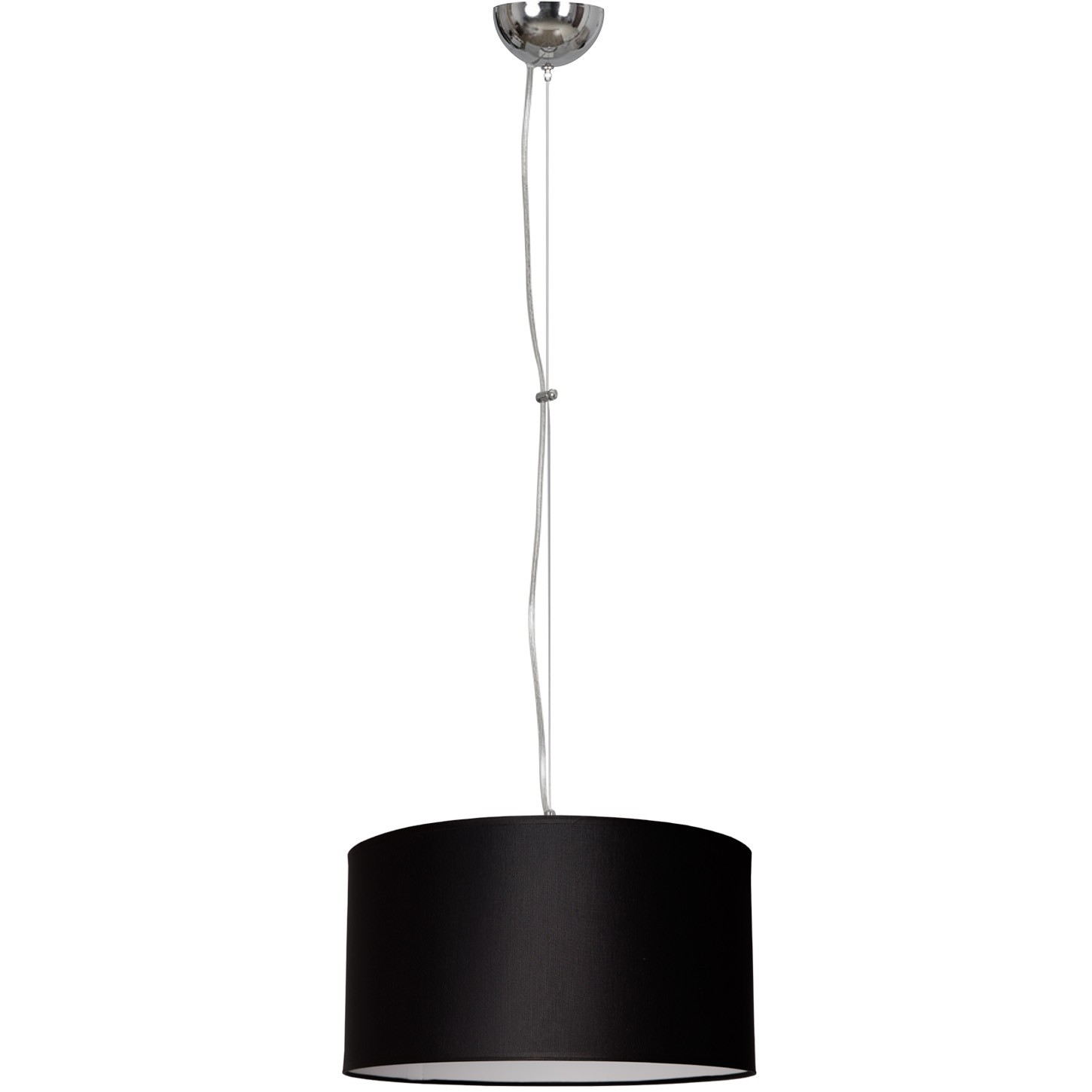 

Lampa Wisząca Nowoczesna Abażur Materiał Chrom