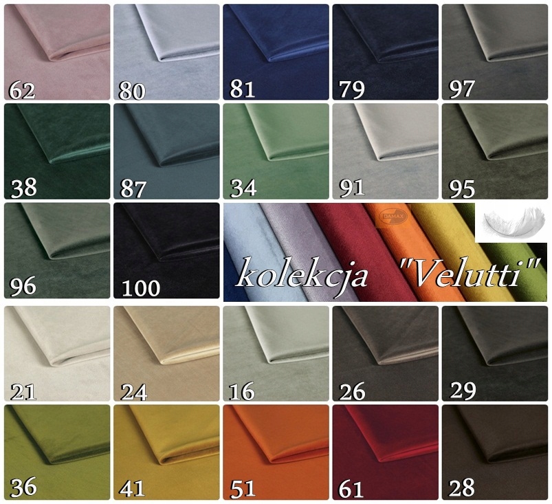 Fotel muszelka Glamour + podnóżek PLAMOODPORNY Szerokość mebla 78 cm