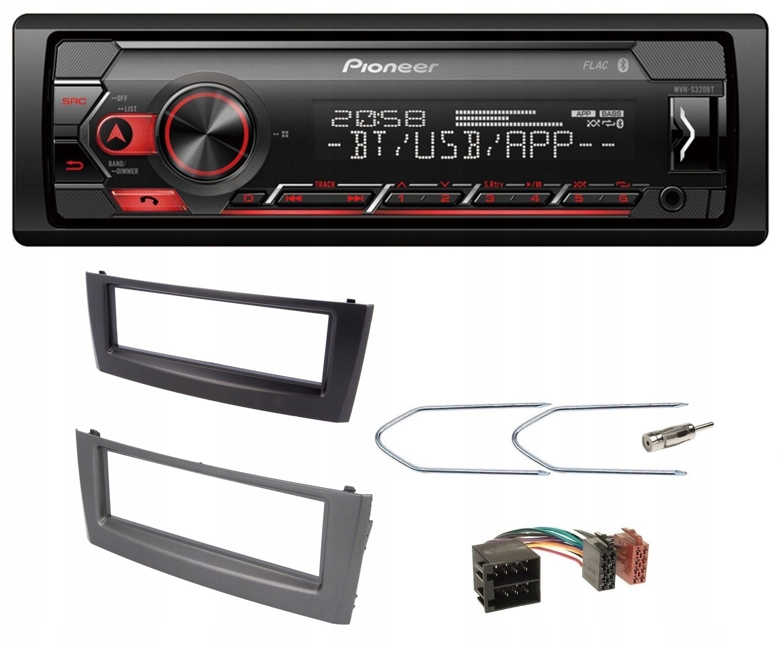 Pioneer MVH-S320BT autorádio MP3 Bluetooth Fiat Grande Punto Linea