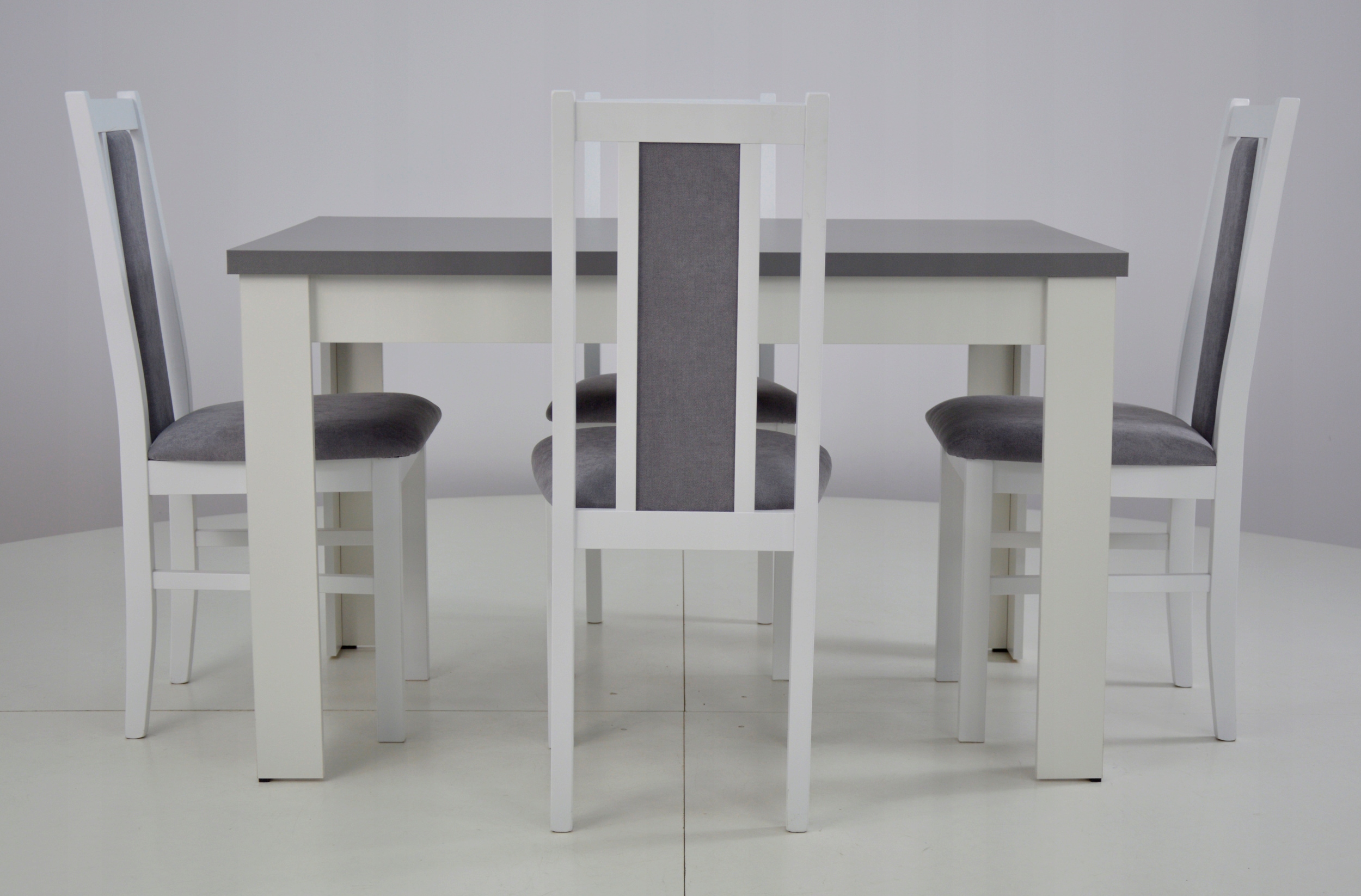 Zestaw 4 krzesła i rozkładany stół 80x120/160 cm Szerokość stołu 80 cm