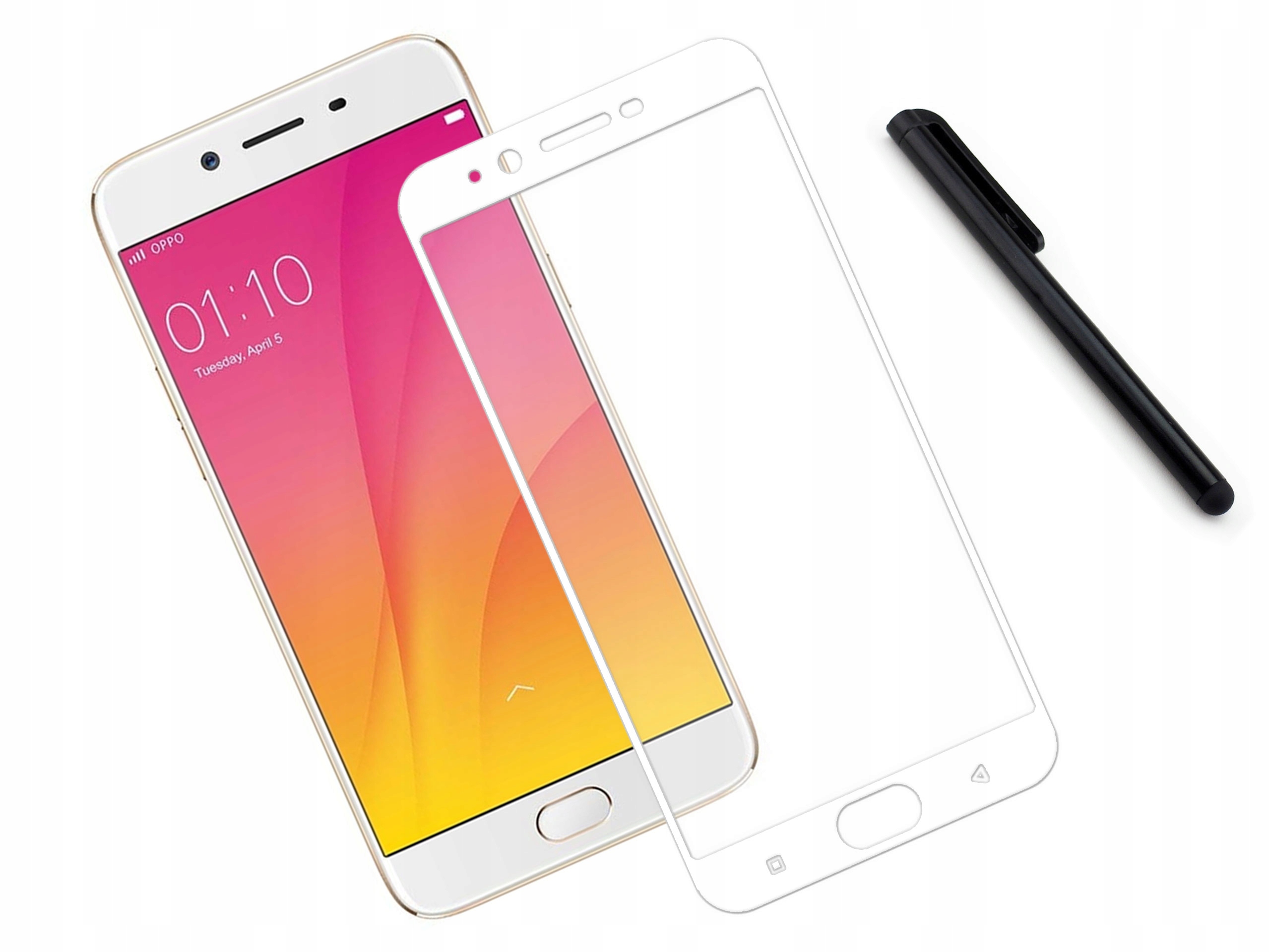 

Szkło hartowane 3D 9H Oppo R9s plus Białe