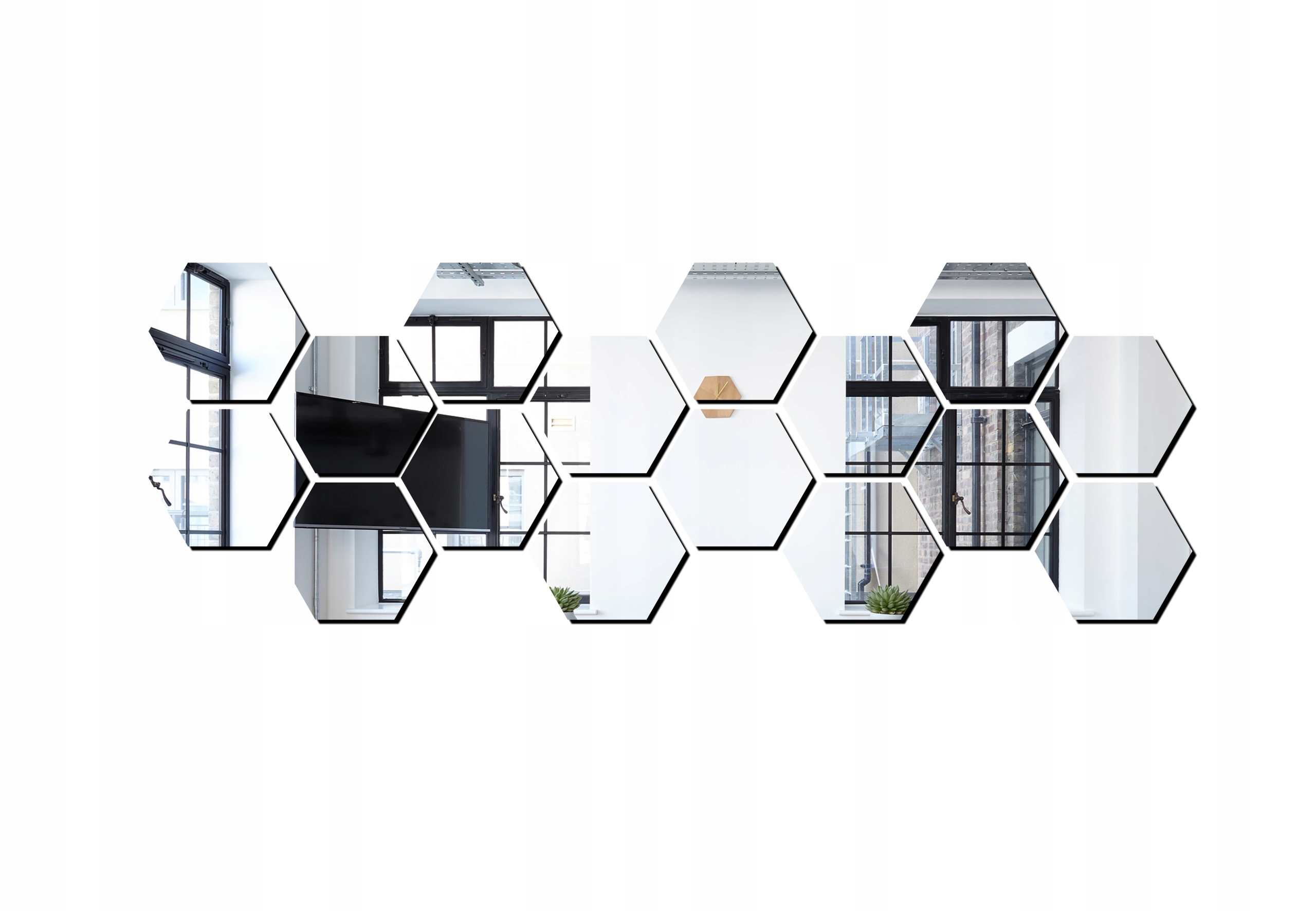 LUSTRO heksagonalne akrylowe 15x17,3cm LS-78 Marka STUDIOGRAF