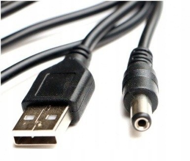 Przewód USB typu A - DC 5,5 x2,1mm - kabel - 100cm