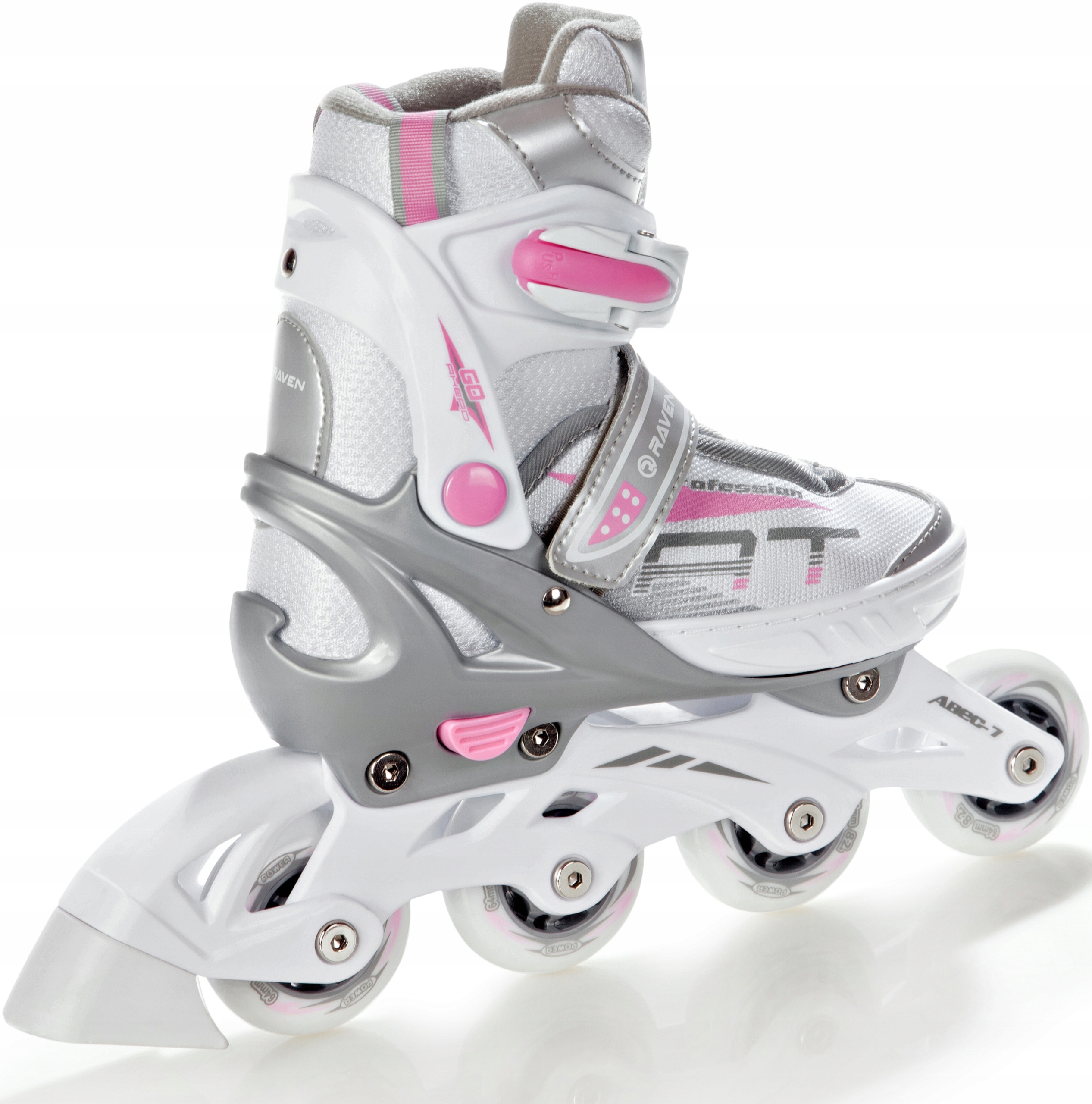 Rolki Regulowane RAVEN Profession White/Pink 28-32 Model Profession