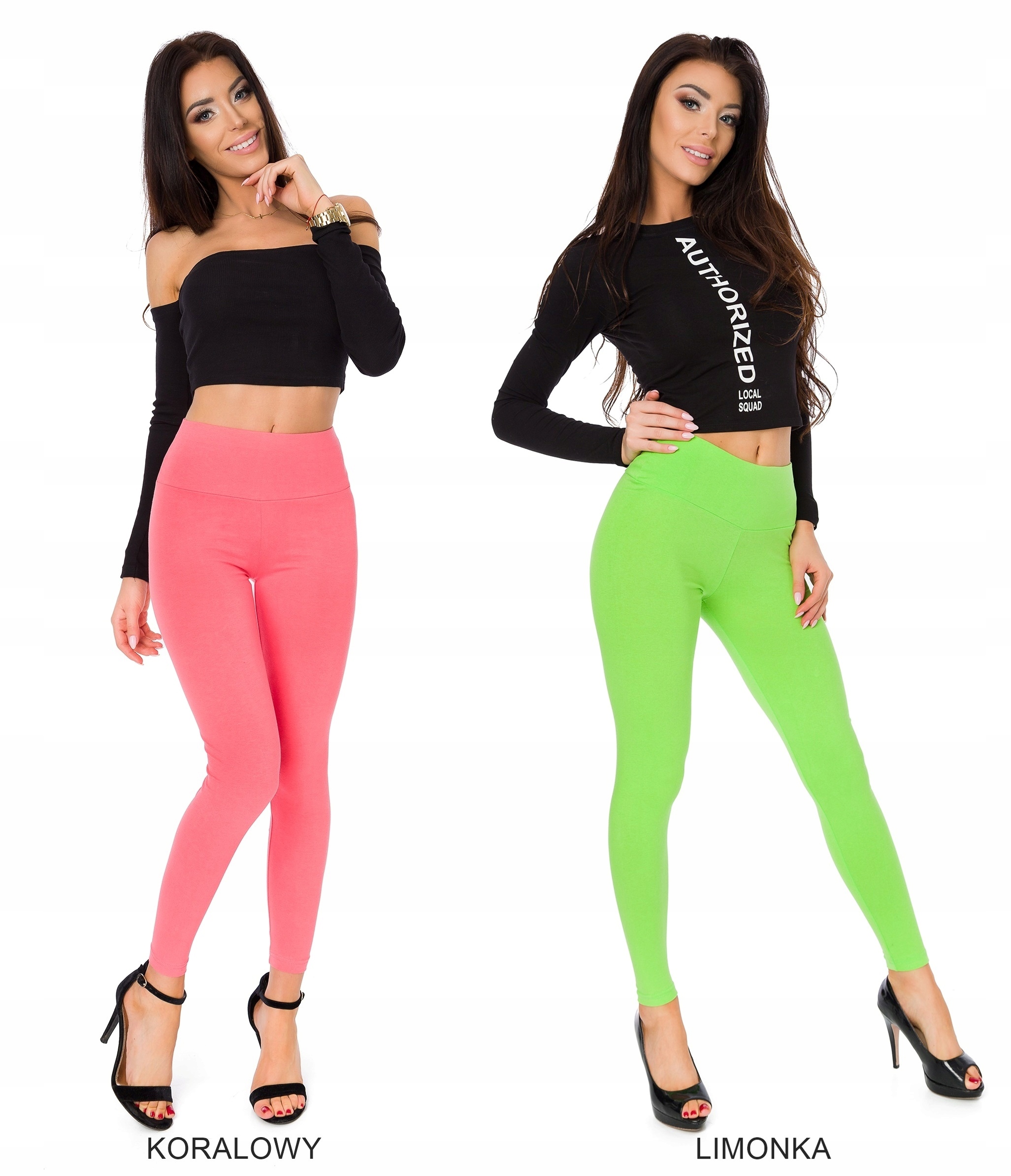 Legginsy getry bawełniane wysoki stan P1 L/40 # Cechy dodatkowe wyszczuplające wysoki stan