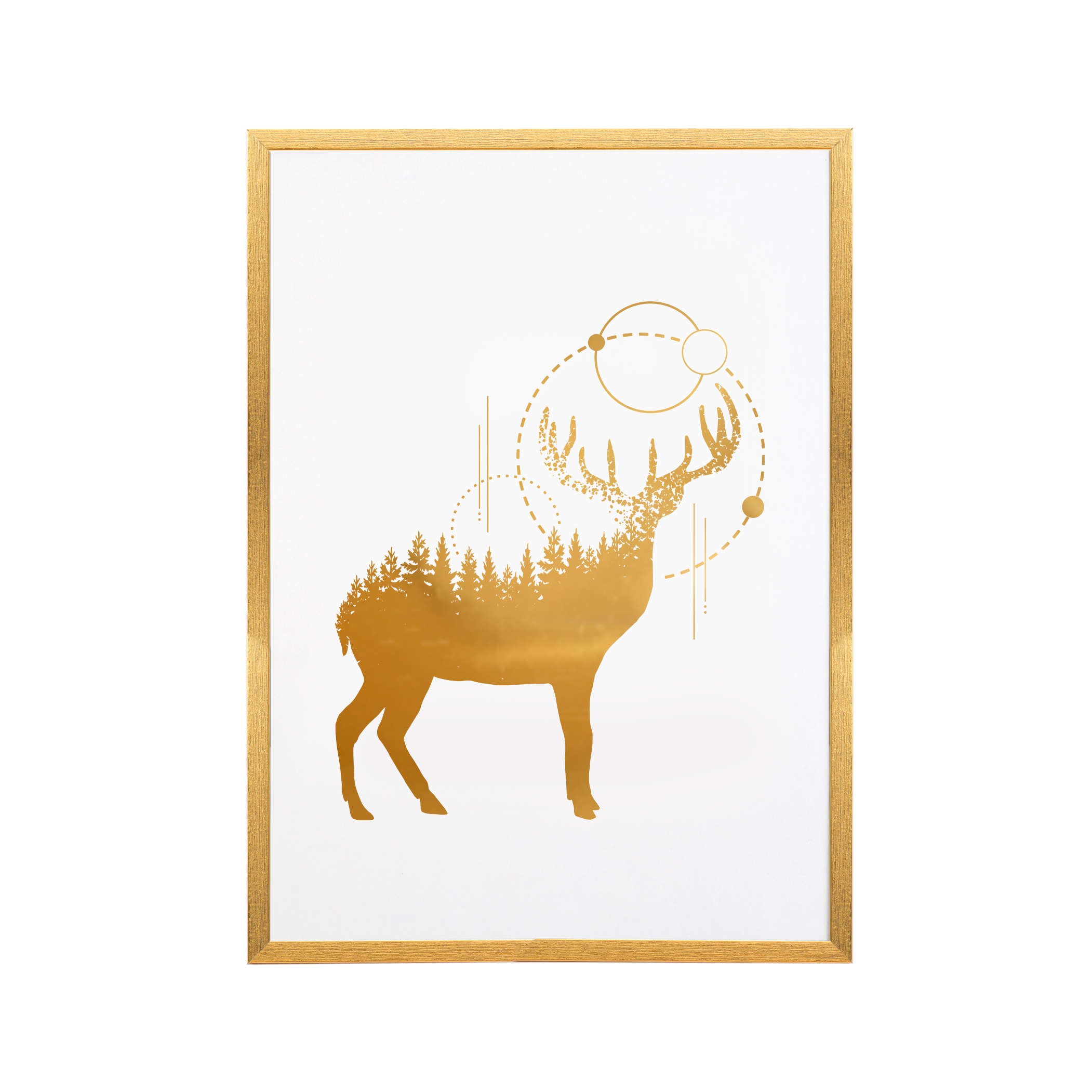 

Plakat pozłacany złoty 30x40 w ramce jeleń Wild 6