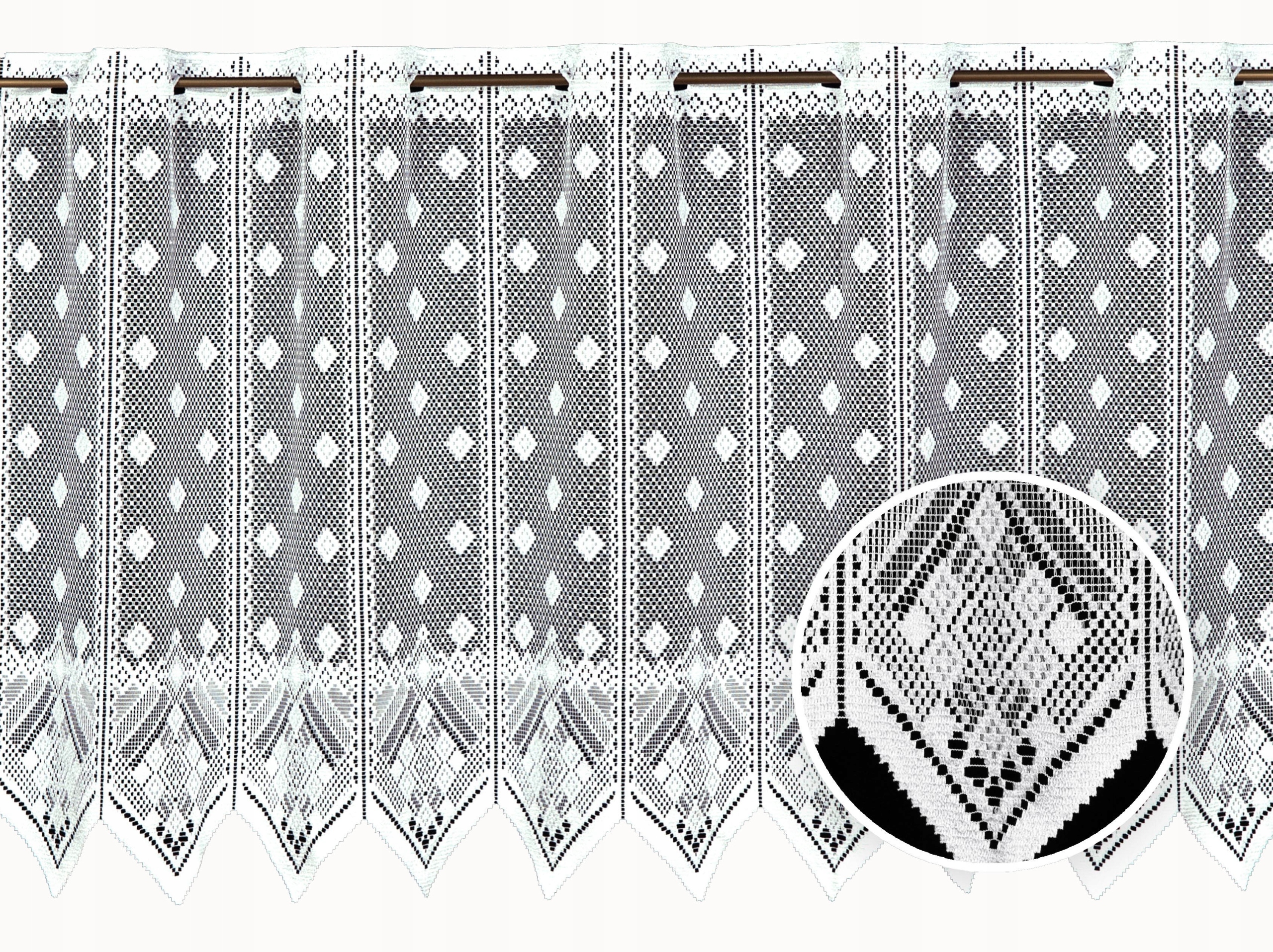 

Mg Firana Zazdrostka żakard biały 3716 35cm