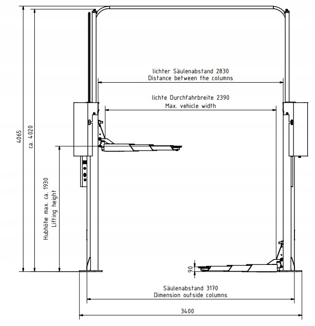 PODNOŚNIK DWUKOLUMNOWY CONSUL 2.40 PREMIUM Marka Consul