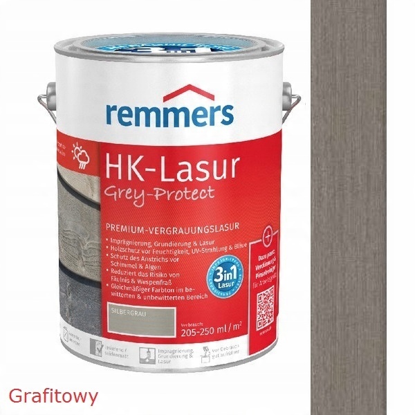 

Hk-lasur Grey-protect Remmers 5 l Grafitowy