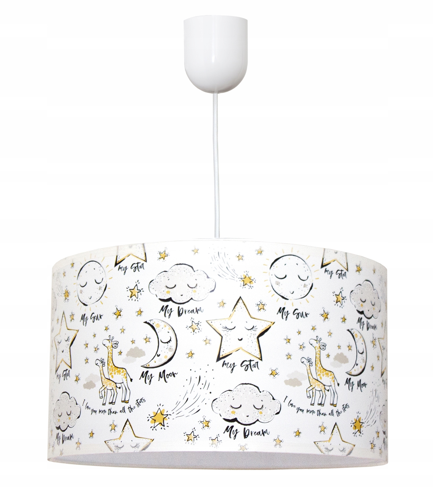 DZIECIĘCA LAMPA WISZĄCA SUFITOWA ŻYRANDOL ABAŻUR LAMPY DO POKOJU LED