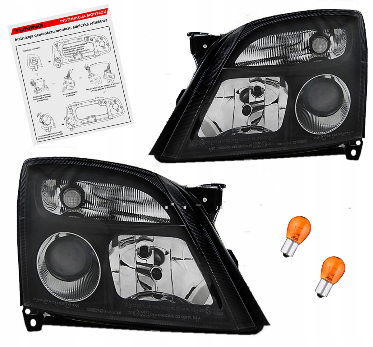 Opel Signum 03-05 Lampy světlomety Black H7/H7