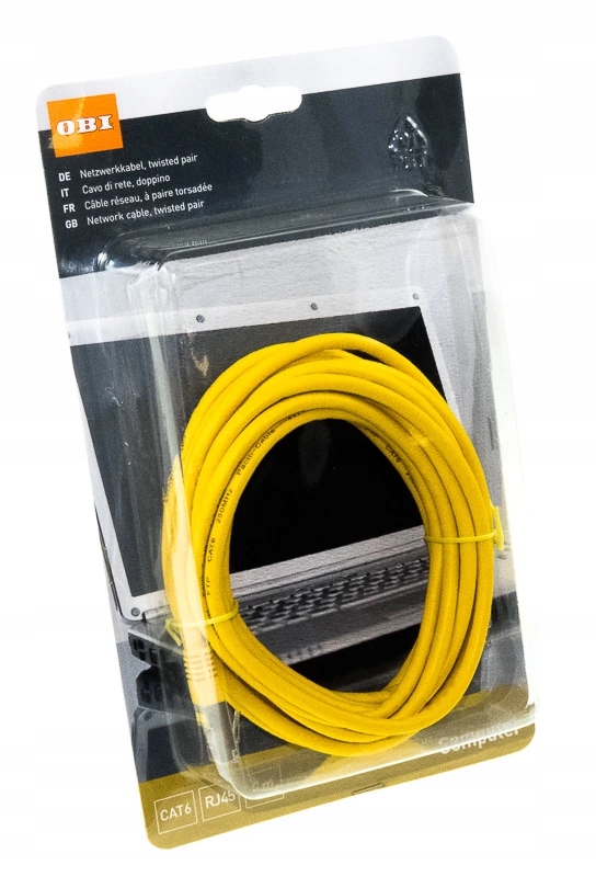Obi Kabel Sieciowy Ftp Lan KAT6 5 M RJ45 Żółty