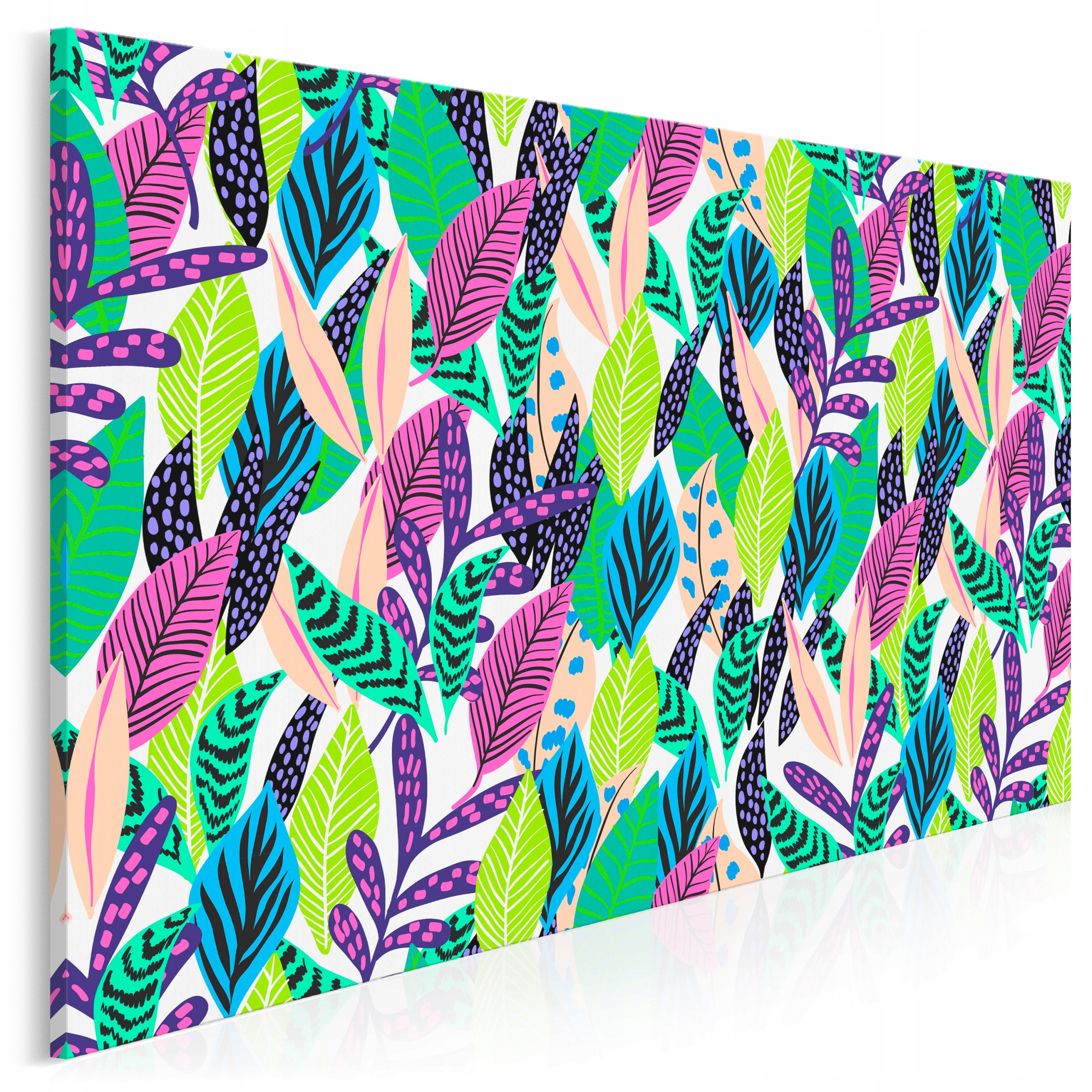 

91701 Q3 Obraz na płótnie Liście Kolorowy Natura