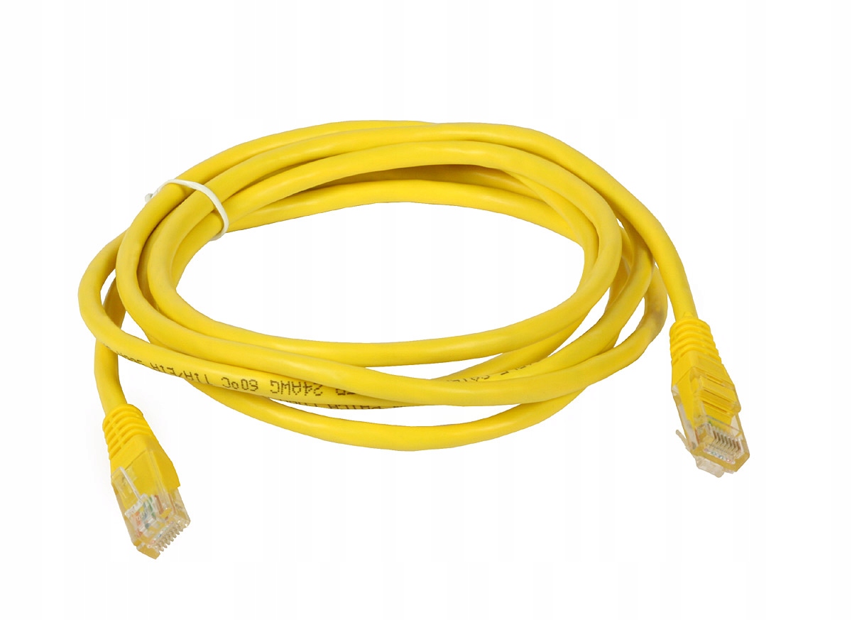 

Kabel Lan Patchcord Utp 2m kat. 5e RJ45 żółty