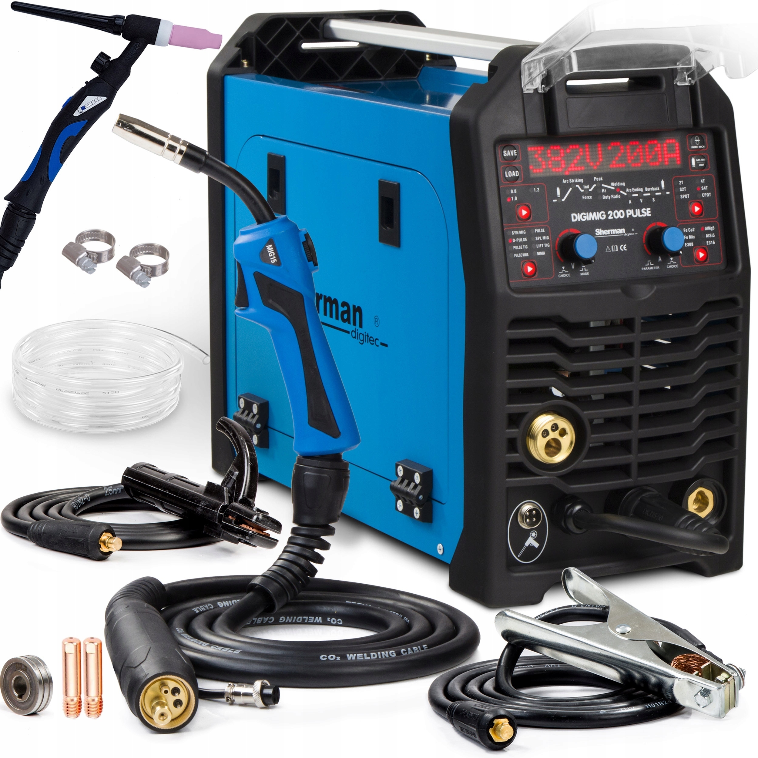 Invertorová Svářečka Sherman Digimig 200 Puls Mig Mma Tig 200A