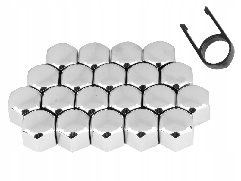 NAKŁADKI NAKRĘTKI NA ŚRUBY CHROM ŚRUBĘ TANIO 19MM EAN (GTIN) 5900000880884