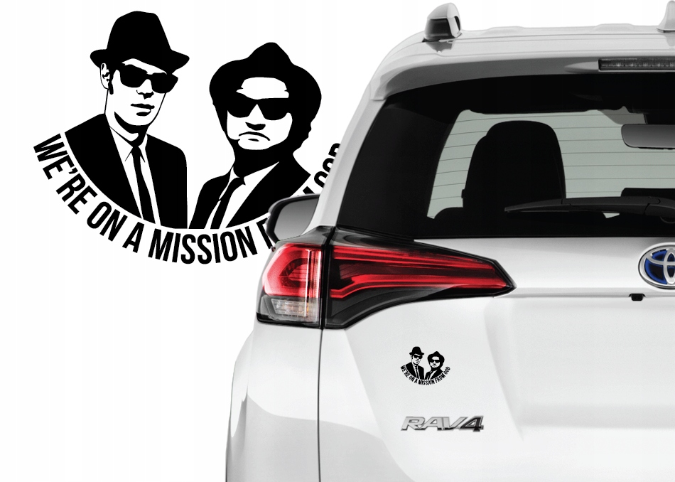 

Naklejka na samochód Blues Brothers Mission God