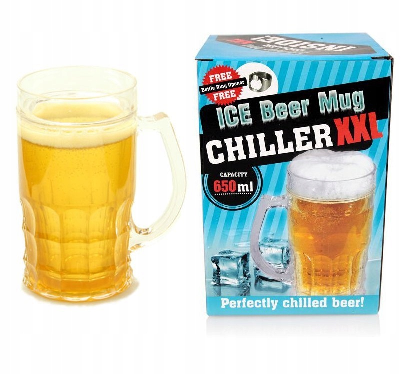

Duży Lodowy Kufel Chiller XXL 650 ml Otwieracz