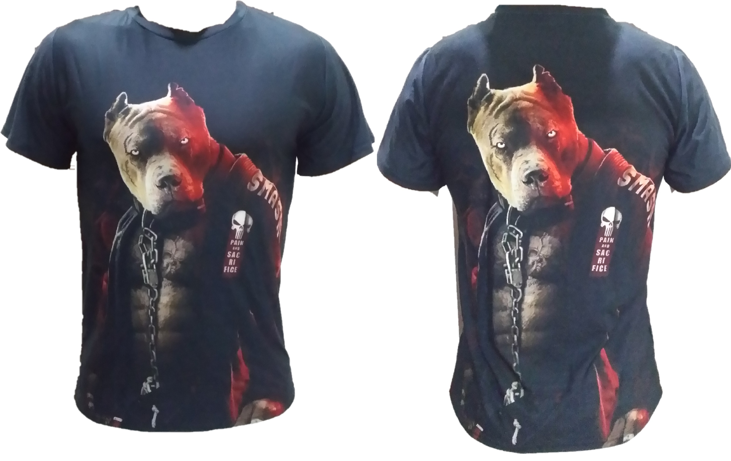

Koszulka 3D T-shirt z psem Pitbull roz. M
